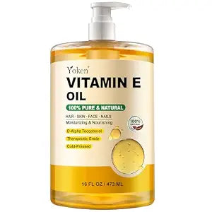 Yoken Vitamin E Oil for Skin 16 Oz Body Bath DIY oils for Face Cold Pressed