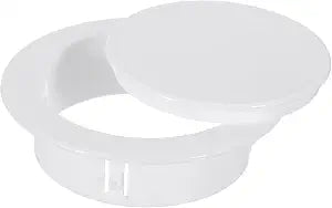PATIKIL Air Conditioning Wall Hole Cover 4" (102mm), Air Conditioner Blocking Hole Plug Fit for 4-4.4" Hole Decoration Water Pipe Sealing Plate Cover, White