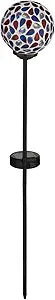 Regal Art & Gift Americana Mosaic Solar Stake Set of 2, Patriotic Outdoor LED Garden Lighting, Weather-Resistant Metal and Glass Decorative Landscape Decor for Yard and Pathway Teardrop