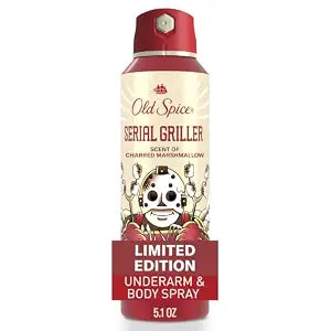Old Spice Body Spray for Men, Aluminum-Free, Serial Griller Scent, 5.1 oz