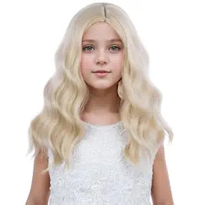 Kids Blonde Wig Girls Short Curly Light Blond Wig