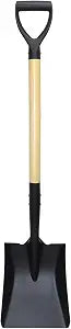 Square Shovel, Shovels for Digging with D-Handle, Overall 41-Inch Long Garden Shovel, Transfer Shovel, Snow Shovel for Car, Garden Tools