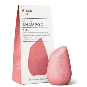 HIBAR - Curl Shampoo Bar - For Curly Hair - Plastic-Free - Vegan - 1 Bar
