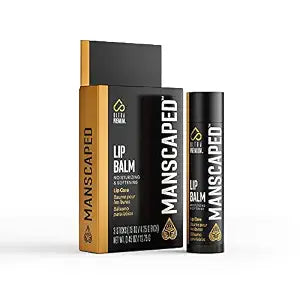MANSCAPED® Moisturizing and Soothing Lip Balm, Infused with Vitamin E, Peppermint Oil, and Eucalyptus Oil for Chapped Lips, Matte Finish, 3 Sticks