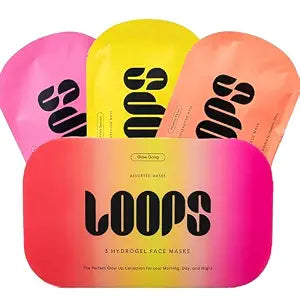 LOOPS Glow Gang Korean Face Mask Set - Hydrating & Pore Refining - 3pc