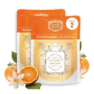 Panier des Sens Orange Blossom Liquid Hand Soap Refills, 2-Pack, 34 fl oz