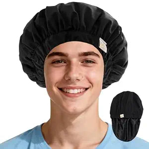 Years calm Satin Lined Shower Cap for Men Waterproof Reusable Camouflage