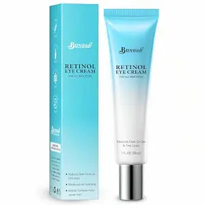 Eye Cream - Retinol Eye Cream for Dark Circles, Puffiness, Anti Aging, with Peptides, Caffeine, Hyaluronic Acid, Reduces Bags, Dark Circles Under Eye Treatment, Smooths Wrinkles & Fine Lines, 1 fl. oz