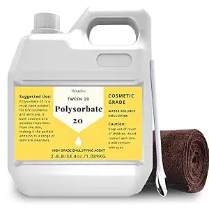 38.4 oz Polysorbate 20 Emulsifier, Premium Polysorbate 20 (Tween 20) Liquid