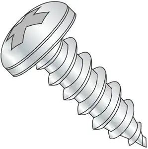 #12 x 1 1/4" Self Tapping Screws - Sheet Metal Screws, Type A, Stainless Steel 18-8, Pan Head, Phillips Drive, Full Thread (Quantity: 500 pcs)