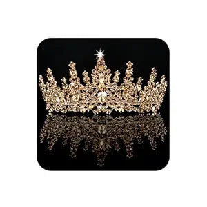COCIDE Gold Tiara and Crown for Women Crystal Queen Crown Princess Rhinestone Tiara for Girl Bride Wedding Hair Accessories for Bridal Birthday Party Prom Halloween Costume Cosplay