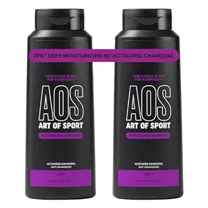 Art of Sport Men���s 2-in-1 Body Wash and Shampoo with Charcoal Activated, Sandalwood Fragrance, Made for Athletes, Defy Scent, 16 fl oz (Pack of 2)