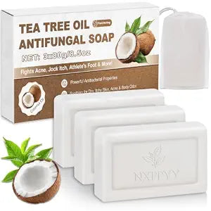 Antifungal Soap with Tea Tree Oil & Coconut (3Bars x 2.82oz)