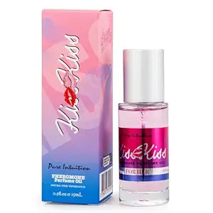 Perfume Oil Kiss Pheromone for Her Floral and Fruity Fragrance Spray Long-Lasting Cologne for Women Travel Sized - Portable (0.5 fl oz Spray)