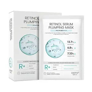 #OOTD Retinol Face Mask, Korean Moisturizing Sheet Masks Skincare, 10 Pack