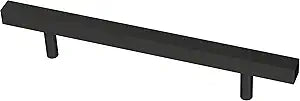 Franklin Brass Simple Square Bar (30-Pack) Cabinet Handles 5-1/16' Hole Center Matte Black Kitchen Drawer Pulls Dresser, Furniture Hardware P46657K-FB-B2