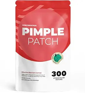 ROSELYNBOUTIQUE Pimple Patches for Face 300 Counts 4 Sizes Hydrocolloid Acne Patches with Tea Tree Oil,Zits Blemishes Pore Strips - Vegan Facial Skin Care Products Cruelty-Free (Packaging May Vary)