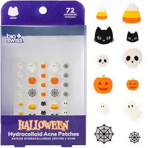 BioSwiss Halloween Pimple Patches, Hydrocolloid Acne Patch for Zits and Blemishes, Face and Skin Stickers, 72 Count