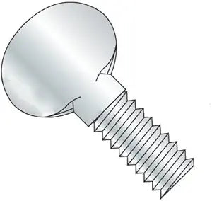 1/4"-20 x 2 1/2" Thumb Screws, Type B, No Shoulder, Steel, Zinc Plating (Quantity: 100 pcs)