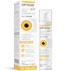 OPTASE® Manuka Oil Eyelid Cleansing Gel 1.7 fl oz - 3-in-1 Formula To Cleanse, Moisturize, And Soothe - Preservative Free Eyelid Cleanser For Daily Lid And Lash Hygiene - Enriched With Hyaluronic Acid