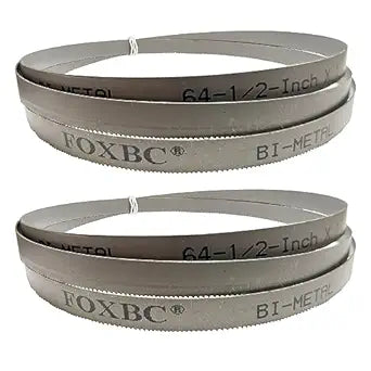 FOXBC 64-1/2" x 1/2" x 0.02" x 24 TPI Metal Bandsaw Blade Cutting for Harbor Freight, Wen 3970, Jet Band Saw - 2 Pack