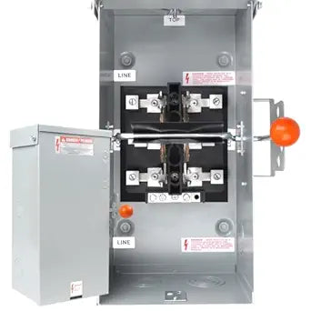 100A Generator Transfer Switch, 24000W Heavy Duty Double Throw Safety Switch, 120/240V Manual Transfer Switch, Stronger Stability, Enlarged NEMA 3R Enclosure for Outdoor, 10-Year Warranty