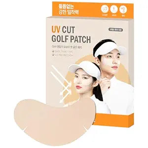 DASHU Daily Sunshield Golf Patch 5 Pairs - Korean Skin Care Cooling Gel Patches for Outdoors, Portable Collagen Patches for Face, Age Defying Sun Shield Peptide Patch, Easy Peel Off Facial Patches