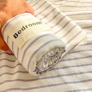 Purple Striped Sheets Full Bedding Set Flat Sheet and Pillowcases Soft Cozy