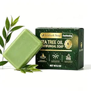 Ironbark Antifungal Soap Bar, with Tea Tree Oil Natural Soaps, Deep Cleansing & Gentle Care for Face & Body (1PCS)