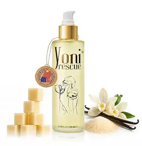Yoni Rescue Vanilla Body Oil for Women 6.76 oz Daily Moisturizer, USA Made