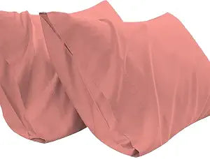 TBM Oversize Pillow Case Extra Large Fits Even The Fluffiest Pillows Including Huge Gaint Pillows Extra Tall Pillowcase 100% Egyptian Cotton 600 Thread Count (Rose Gold, King 23W X 43L)