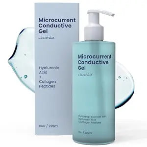 10oz Conductive Gel For Microcurrent Devices - Collagen Peptides & Hyaluronic Acid Boost Skin Radiance - Locks in Moisture for 24 Hours