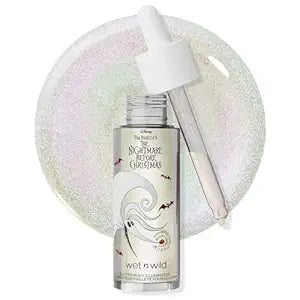 wet n wild Nightmare Before Christmas Glitter Body Illuminator, Water-Based Shimmer Glow with Vitamin E & Fruit Extracts ��� Light T