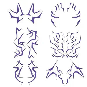 Movie Hunters Rumii Temporary Tattoos, Realistic Heat Transfer Version Tattoo for Hunters���Dance Cosplay Stickers Prop for Music Festivals���Cos