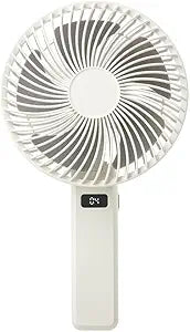 OTPEIR Foldable Handheld Fan, 8-Inch Large Personal Fan with Powerful Turbo Airflow, 4 Speed Settings, Adjustable Angle, 4000mAh Rechargeable Battery, Digital Display Portable Fan for Indoor Outdoor