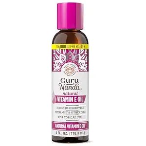 GuruNanda Pure & Natural, Vitamin E Oil for Skin, Face & Nails, 4 fl oz