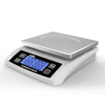 Digital Kitchen Scale 30KG/66LB, Stainless Bread Scale with LCD Display, Multi Unit Conversion for BakingSupermarket Express Delivery, Counting Scale (White)