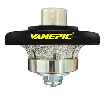 3/8 inch B10 Diamond Demi bullnose Half Bullnose Profile Wheel Diamond Hand Profiler Router Bit with 5/8-11 Thread for Grinder Polisher Granite Marble Concrete and Countertop Edge Shaping