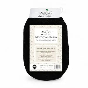 Original Kessa Exfoliating Glove - Charcoal Black - Microdermabrasion At Home Exfoliating Mits, Removes unwanted dead skin, dirt and grime and Keratosis Pilaris. Great for spray tan removal. (1 Unit)