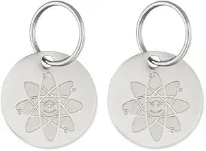 Shield Tag - Natural Flea & Tick Repellent Collar Tag for Dogs & Cats - Waterproof, Lasts 12 Months - Stainless Steel Pendant - (Small Tag (<10 Lbs), 2, Count)
