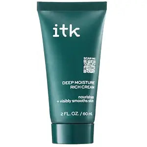 ITK Skincare Deep Moisture Anti Aging Face Cream With Hyaluronic Acid + Ceramides + Shea Butter For Nourishing Rich Hydration - Reduce Fine Lines + Wrinkles - Moisturize + Smooth Dry Skin