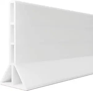 3.8'' High Shower Threshold Water Dam Collapsible Shower Water Splash Guard for Shower Water Blocker for Wet and Dry Separation Bathroom and Kitchen (80 Inch)