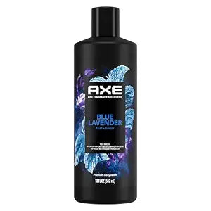 AXE Fine Fragrance Collection Body Wash For Men Blue Lavender 12h Refreshing Scent Shower Gel Infused with Lavender, Mint, and Amber Essential Oils 18 oz