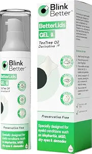 BetterLids Eyelid Cleansing Gel – Gentle Centella & Tea Tree Extract Cleanser – Refreshes & Cleanses for Daily Eyelid Care – Preservative-Free – 1.06 oz