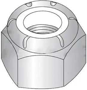 1/2"-20 Nylon Insert Locknut Standard (NE) / 18-8 Stainless Steel (Quantity: 100) Light Hex, Full Height