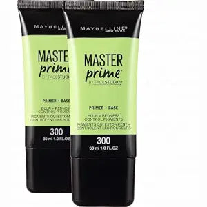 Maybelline Face Studio Master Prime Face Primer Makeup Base,Blur + Redness Control,(Pack of 2)
