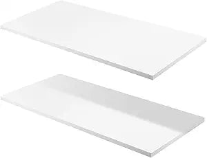 Menkxi Cabinet Shelf White Floating Shelves Wood Shelves for Wall Wooden Storage Display Shelf Board for Bathroom Bedroom Custom Closet Kitchen Garage, 5/8 Inch Thick(24 x 14 Inch,2 Pcs)