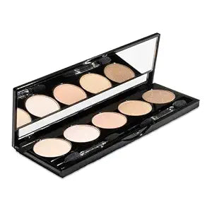 Juwel Cosmetics 5 Shade Eye Shadow Palette, Highly Pigmented, Barely There