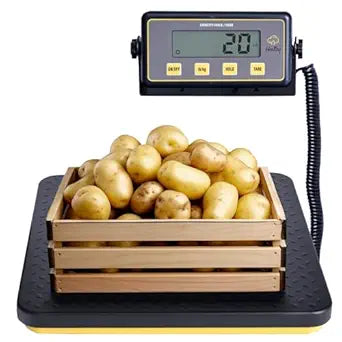 150lbs Commercial Scale Digital Receiving Scale with Anti-Slip Aluminum Platform, High Accuracy Food Scale with Hold/Tare/Auto-Off, Kitchen Scale with LCD Display for Restaurant/Cater
