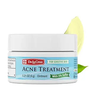 De La Cruz 5% Sulfur Ointment, Cystic Acne Treatment, Trial 0.42 oz (6g)
